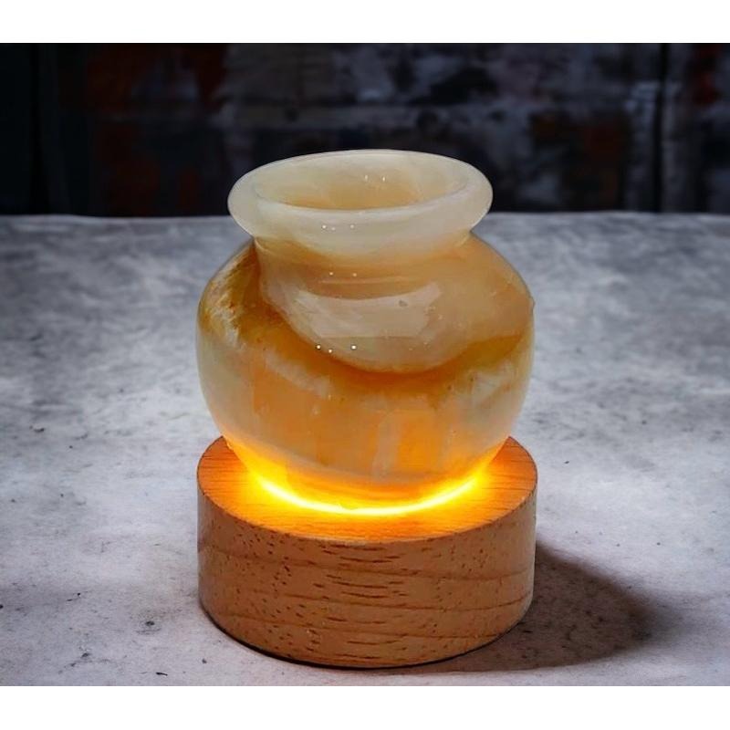 輝輝居家｜阿富汗玉幸運能量聚寶盆｜療癒小物 文鎮 迷你 可愛 贈禮 DIY 造景 微景觀 辦公室 桌上 招財 盆栽-細節圖5