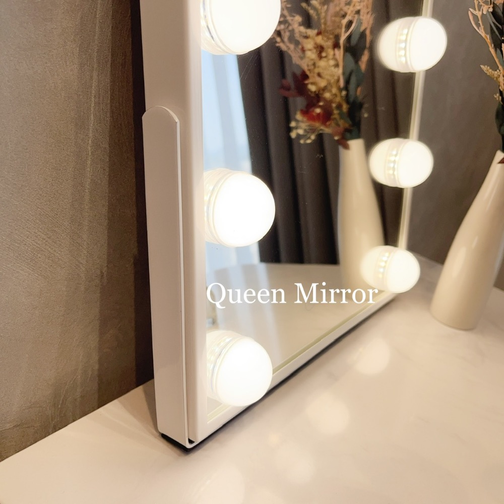 《免運台灣現貨秒出》網紅必備！絕美LED三色可調光燈泡鏡子「9燈便攜款」～化妝鏡/梳妝鏡/美妝鏡/補光鏡/立鏡/巨星化妝-細節圖4