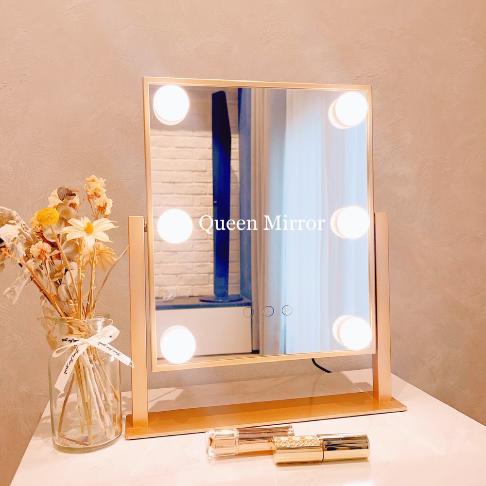 《免運台灣現貨秒出》網紅必備！絕美三色可調光鏡子「9燈款」～化妝鏡/梳妝鏡/美妝鏡/補光鏡/立鏡-細節圖5