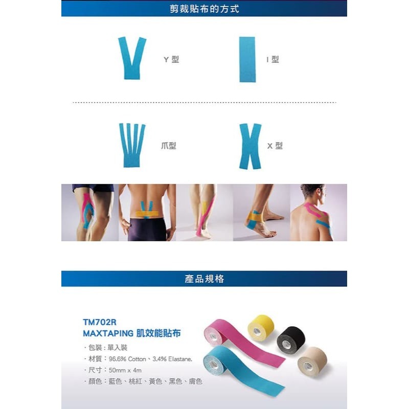 ＂爾東體育＂ LP SUPPORT 肌效能貼布 TM702R 肌能貼布 肌內效貼布 運動 貼布 肌貼 單卷-細節圖4