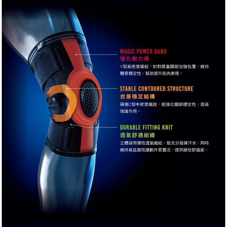 ＂爾東體育＂ LP SUPPORT 171XT 精銳分級加壓可調式護膝 運動護膝 工作護膝 支撐型護膝-細節圖5