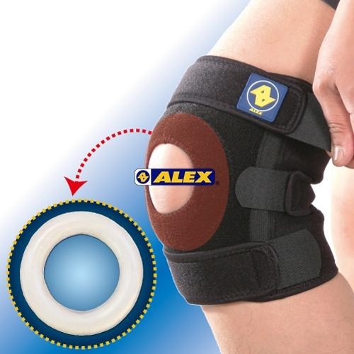＂爾東體育＂ ALEX T-39 矽膠單側條護膝 運動護膝 調整型護膝 登山護膝 台製 可調式護膝 支撐型護膝 籃球-細節圖2