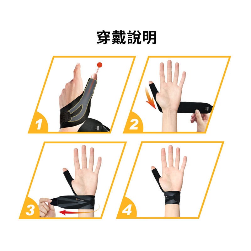 ＂爾東體育＂ BODYVINE 巴迪蔓 360拇指型護腕 CT-81107 調整型護腕 運動護腕 工作護腕-細節圖5
