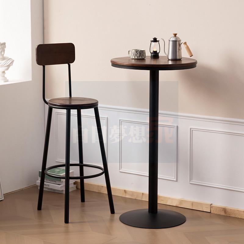 原木桌 高腳桌 吧台桌 小圓桌 咖啡廳高腳桌 酒吧桌椅組合 吧桌鐵桌 餐酒館桌椅飯店餐桌 白日夢想家具店 混搭拼接餐桌-細節圖2