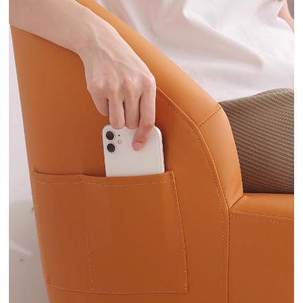 小戶型沙發 單人沙發 客廳臥室休閒耐抓沙發 懶人椅 會客椅 接待區 家用接待區沙發椅 舒適皮沙發 白日夢想家具店-細節圖3