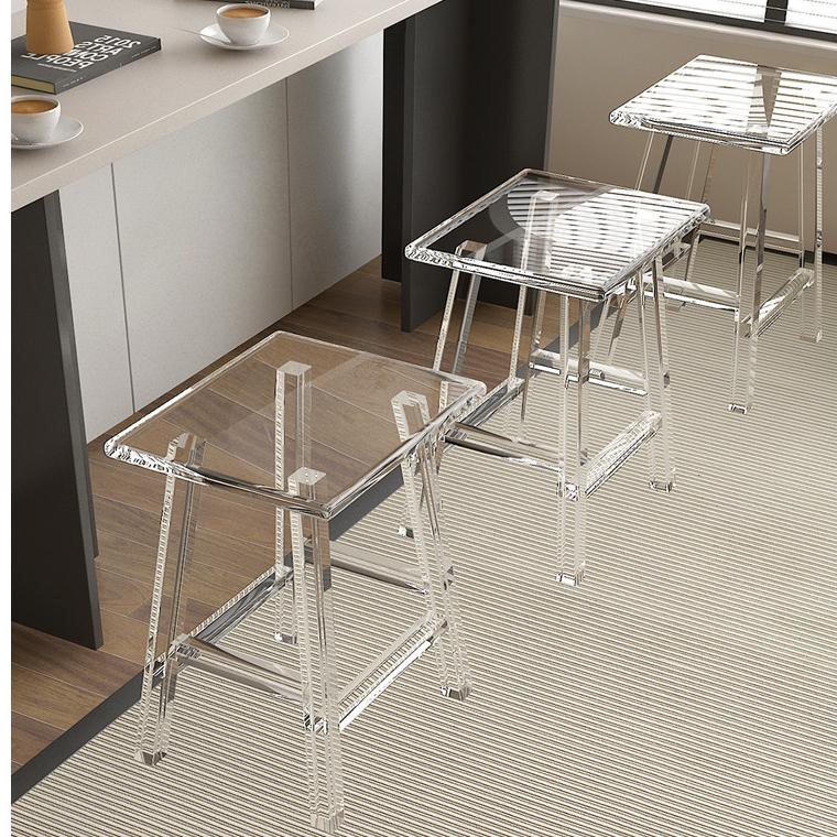 壓克力透明凳 透明椅 換鞋凳 防水椅 浴室洗澡凳 高級入戶穿鞋凳 透明塑膠凳 時尚創 壓克力家具 客廳裝飾品-細節圖3