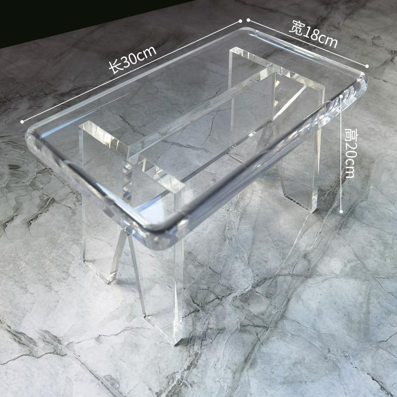 壓克力透明凳 透明椅 換鞋凳 防水椅 浴室洗澡凳 高級入戶穿鞋凳 透明塑膠凳 時尚創 壓克力家具 客廳裝飾品-細節圖6