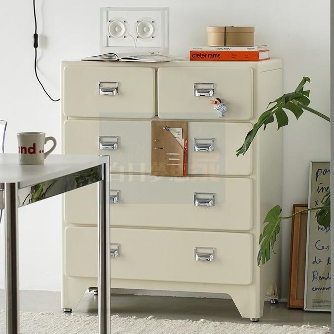 美式復古抽屜櫃 鐵皮櫃四層五斗櫃 餐邊櫃ins金屬櫃 電視櫃抽屜收納櫃 置物櫃展示櫃鐵櫃 邊櫃儲物櫃櫥櫃 白日夢想家具店-細節圖7