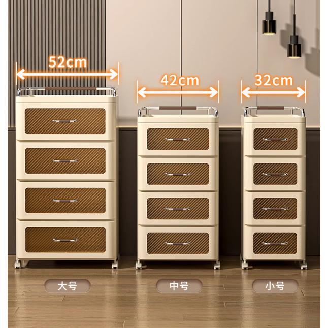 多功能收納櫃 抽屜式收納櫃 家用客廳置物櫃 窄櫃邊櫃夾縫設計 玩具零食收納櫃 臥室床頭櫃 廚房收納架 整理櫃置物籃浴室櫃-細節圖2