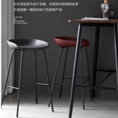 吧檯椅高腳椅 前台椅大廳桌椅 酒吧商場百貨櫃位椅 旋轉椅咖啡廳皮椅鐵椅 吧椅高腳凳 靠背酒吧椅 前台桌椅 時尚輕奢凳子-細節圖5