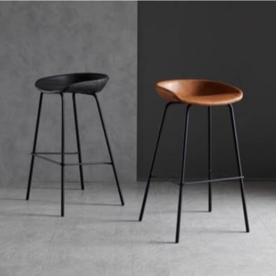 吧檯椅高腳椅 前台椅大廳桌椅 酒吧商場百貨櫃位椅 旋轉椅咖啡廳皮椅鐵椅 吧椅高腳凳 靠背酒吧椅 前台桌椅 時尚輕奢凳子-細節圖10