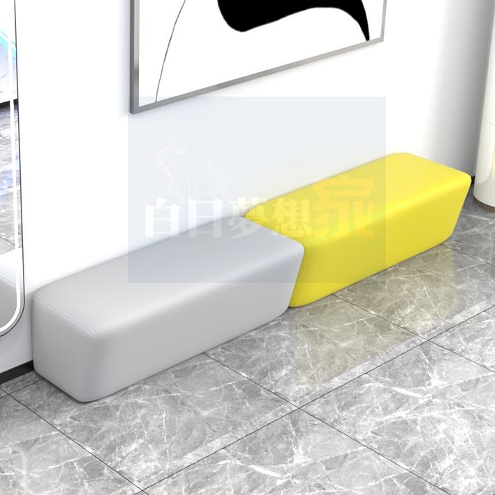 長沙發 大廳休息區 會客室等待椅 招待區桌椅 長條換鞋凳 幼兒園軟包沙發 教育中心彩色圍欄 家長休息椅 白日夢想家具店-細節圖2