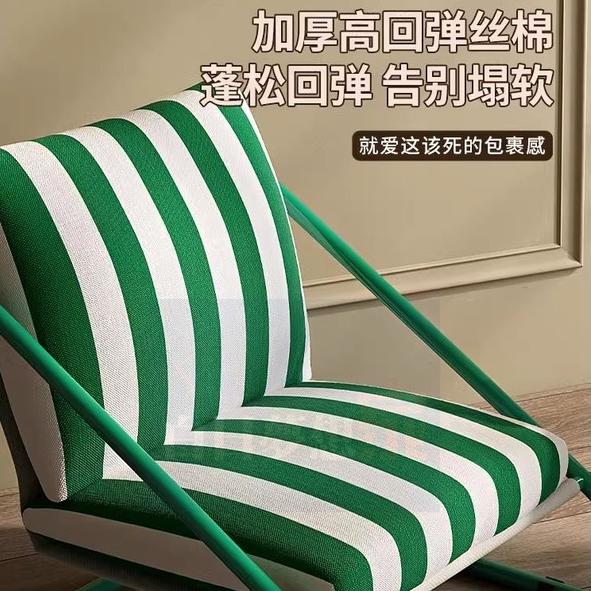 復古風條紋沙發 扶手椅 休息區等待區椅子 家用高靠背沙發椅 休閒椅 懶單人設計 美式復古單人椅 單人沙發 白日夢想家具店-細節圖4