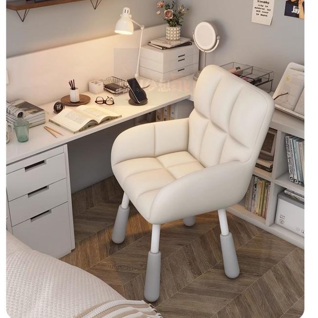 可旋轉! 可升降!化妝椅 小型靠背椅 小戶型電腦椅+書桌學習椅 臥室宿舍適用化妝、學習、辦公，家用書桌椅，女生最愛-細節圖6