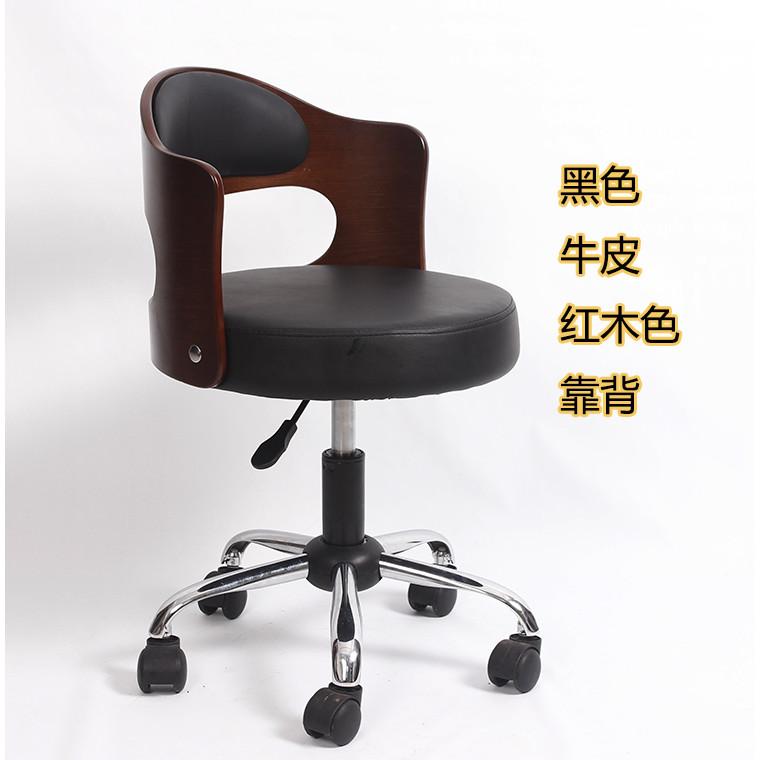 升降電腦椅 學生書桌椅+家用靠背旋轉椅 升降椅 原木靠背設計，小巧輕便，書房、美容美甲美髮店家具-細節圖7