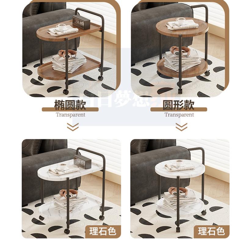 北歐原木風推車 沙發邊几床頭櫃小推車 咖啡廳可移動邊幾小推車 茶几帶輪子 零食置物架床頭櫃 邊櫃 收納推車 置物櫃-細節圖6