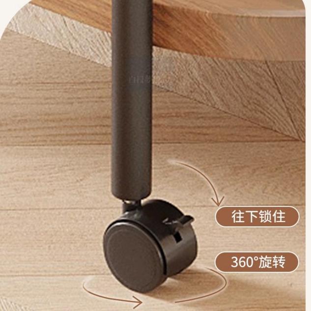 北歐原木風推車 沙發邊几床頭櫃小推車 咖啡廳可移動邊幾小推車 茶几帶輪子 零食置物架床頭櫃 邊櫃 收納推車 置物櫃-細節圖9