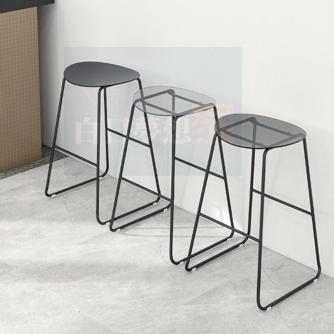 透明吧檯椅 高吧椅 壓克力高腳椅 酒吧椅 高腳餐椅 透明椅 咖啡廳奶茶店 高腳凳 大廳展示椅 酒店吧檯桌椅-細節圖3