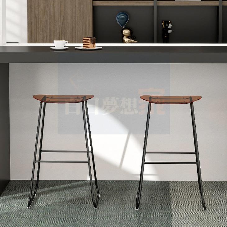 透明吧檯椅 高吧椅 壓克力高腳椅 酒吧椅 高腳餐椅 透明椅 咖啡廳奶茶店 高腳凳 大廳展示椅 酒店吧檯桌椅-細節圖4