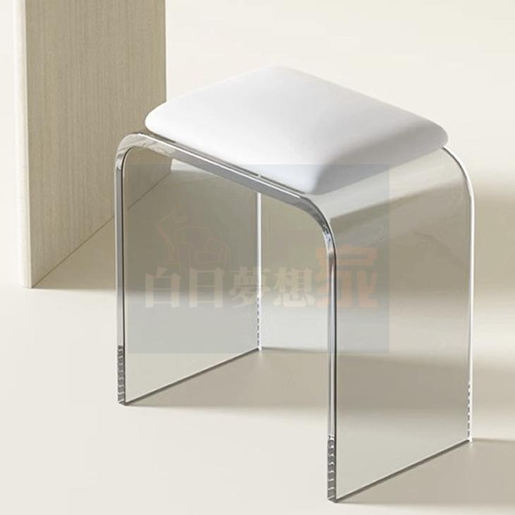 壓克力椅 透明凳 展示櫃 展示架 透明茶几 透明花架 梳妝凳 化妝椅 換鞋凳 化妝凳沙發邊几-細節圖8