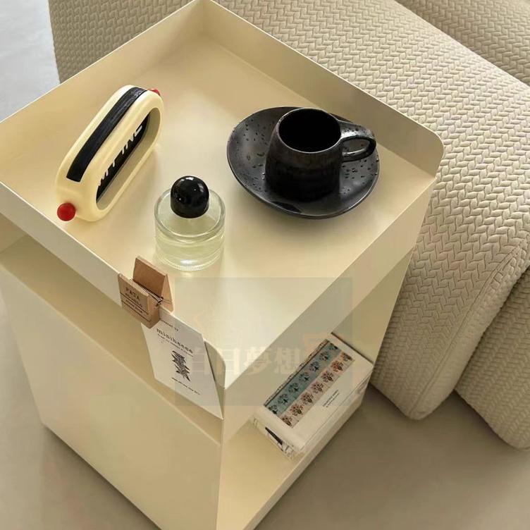 沙發邊桌 置物櫃工業風 臥室床頭櫃 網紅可移動推車 收納邊櫃 浴室櫃櫥櫃角櫃 邊桌邊櫃零食推車 可移動收納櫃邊桌鐵桌-細節圖5