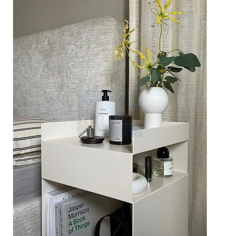 沙發邊桌 置物櫃工業風 臥室床頭櫃 網紅可移動推車 收納邊櫃 浴室櫃櫥櫃角櫃 邊桌邊櫃零食推車 可移動收納櫃邊桌鐵桌-細節圖7