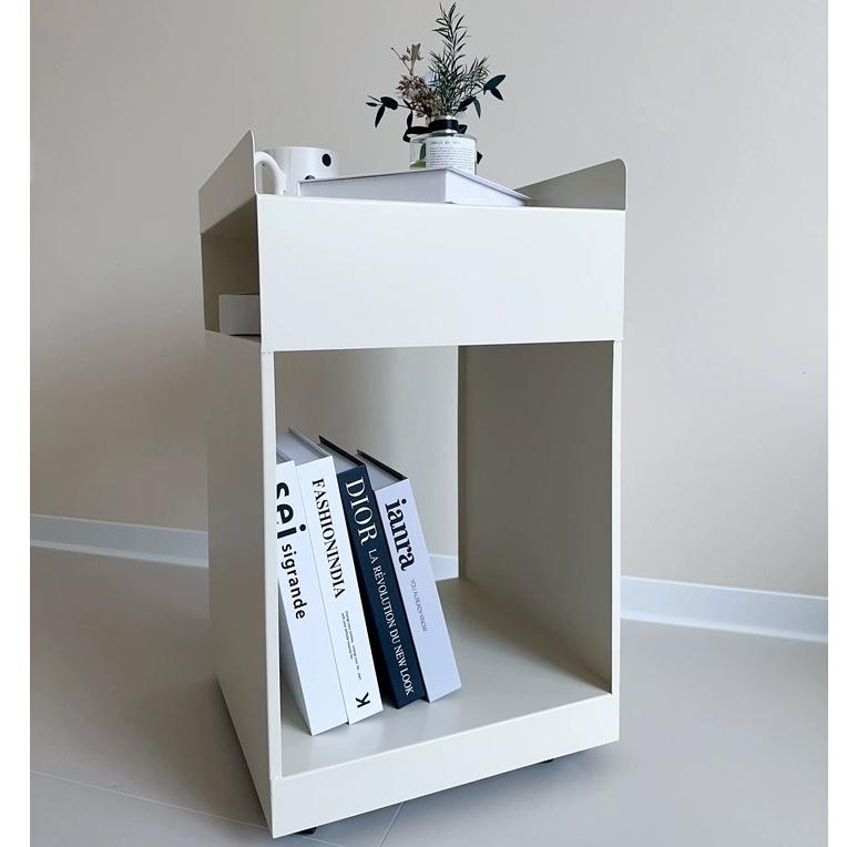 沙發邊桌 置物櫃工業風 臥室床頭櫃 網紅可移動推車 收納邊櫃 浴室櫃櫥櫃角櫃 邊桌邊櫃零食推車 可移動收納櫃邊桌鐵桌-細節圖9