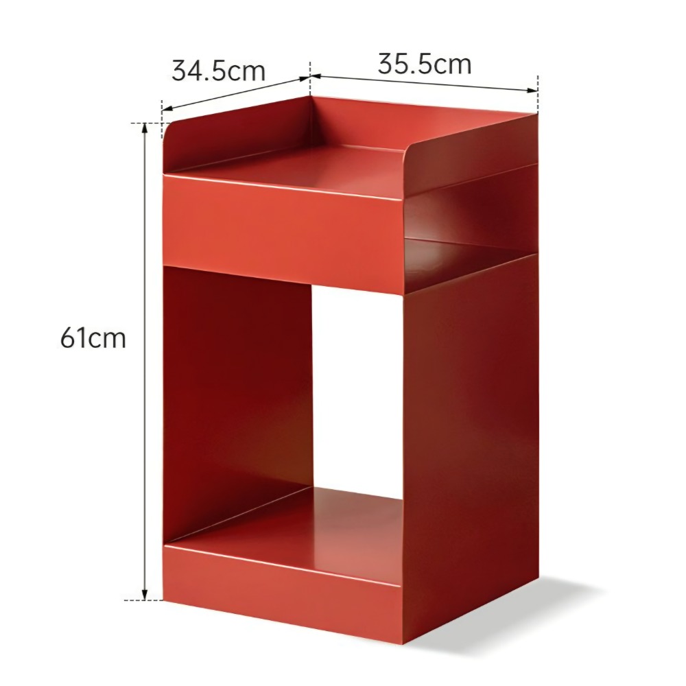 沙發邊桌 置物櫃工業風 臥室床頭櫃 網紅可移動推車 收納邊櫃 浴室櫃櫥櫃角櫃 邊桌邊櫃零食推車 可移動收納櫃邊桌鐵桌-規格圖10