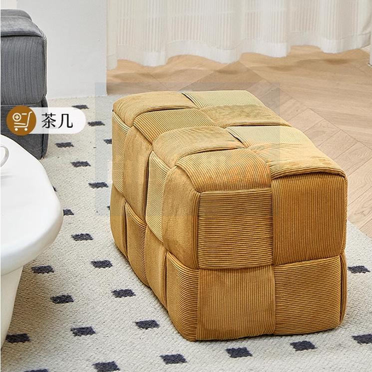 【奶油風矮凳】網紅小沙發方凳腳踏 休息區邊桌茶几 等待區會客椅客廳坐墩 門口換鞋凳 方凳小凳子 白日夢想家具店-細節圖4