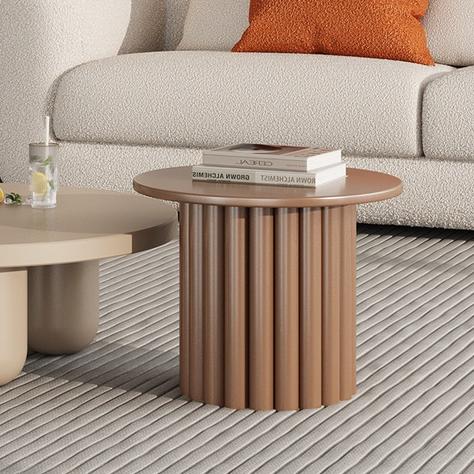 免運🔥奶油风茶几餐桌 桌子 商業空間專用桌 小餐桌 北歐日系復古 白日夢想傢俱店边几侘寂风圆形小桌子-細節圖2