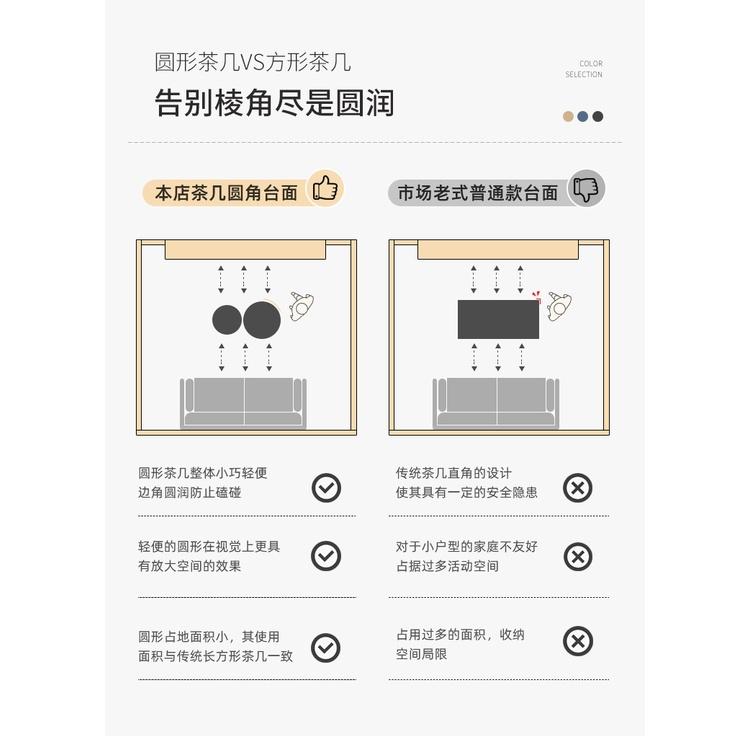 免運🔥奶油风茶几餐桌 桌子 商業空間專用桌 小餐桌 北歐日系復古 白日夢想傢俱店边几侘寂风圆形小桌子-細節圖5