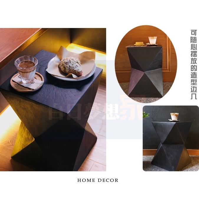 方形茶几仿木纹桌 沙發邊幾網紅ins凳子 水泥桌客廳陽台戶外簡約茶几 小邊幾 民宿咖啡馆小桌子户外-細節圖3