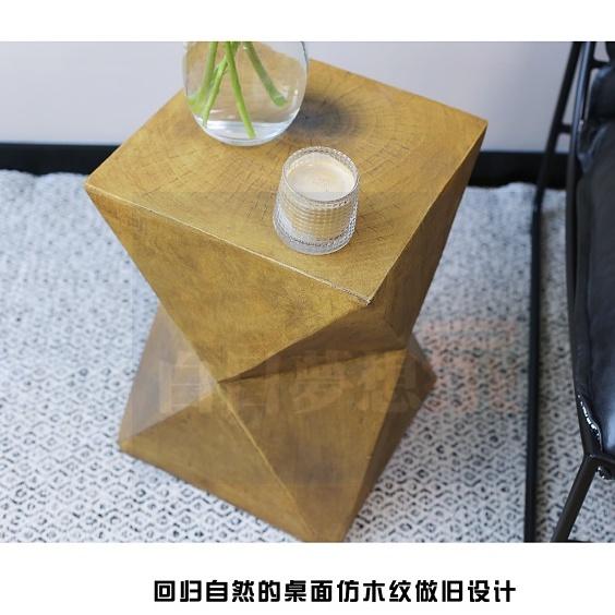 方形茶几仿木纹桌 沙發邊幾網紅ins凳子 水泥桌客廳陽台戶外簡約茶几 小邊幾 民宿咖啡馆小桌子户外-細節圖6