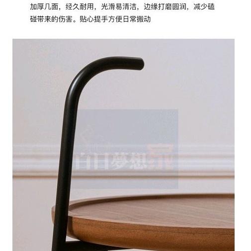 免運黑胡桃木茶几 北歐圓形茶几 ins茶几 進口北美黑胡桃贴皮 北歐風輕奢小圓桌 簡約小茶几 家用客廳沙發桌 圓形-細節圖3