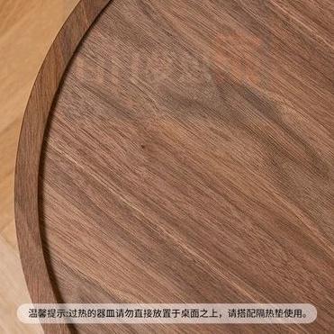 免運黑胡桃木茶几 北歐圓形茶几 ins茶几 進口北美黑胡桃贴皮 北歐風輕奢小圓桌 簡約小茶几 家用客廳沙發桌 圓形-細節圖7