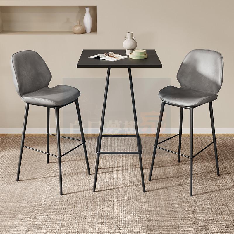 北歐高腳桌椅 方桌鐵桌鐵 靠牆吧台桌 鐵藝吧台桌椅 美式復古工業風吧台 高腳吧台 吧台椅-細節圖5