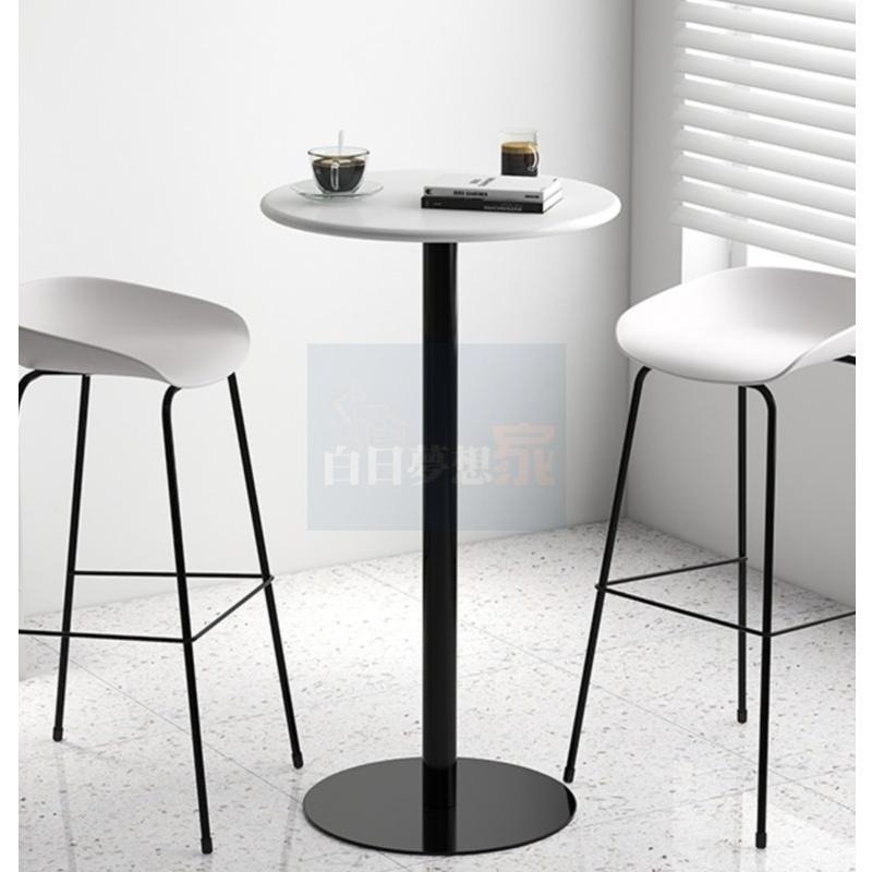 吧台桌陽台桌 奶茶店高桌子 酒吧鐵藝咖啡桌 戶外桌高腳桌 戶外高腳圓桌 高腳吧台桌 陽台高腳咖啡桌 鐵桌 白日夢想家具店-細節圖5