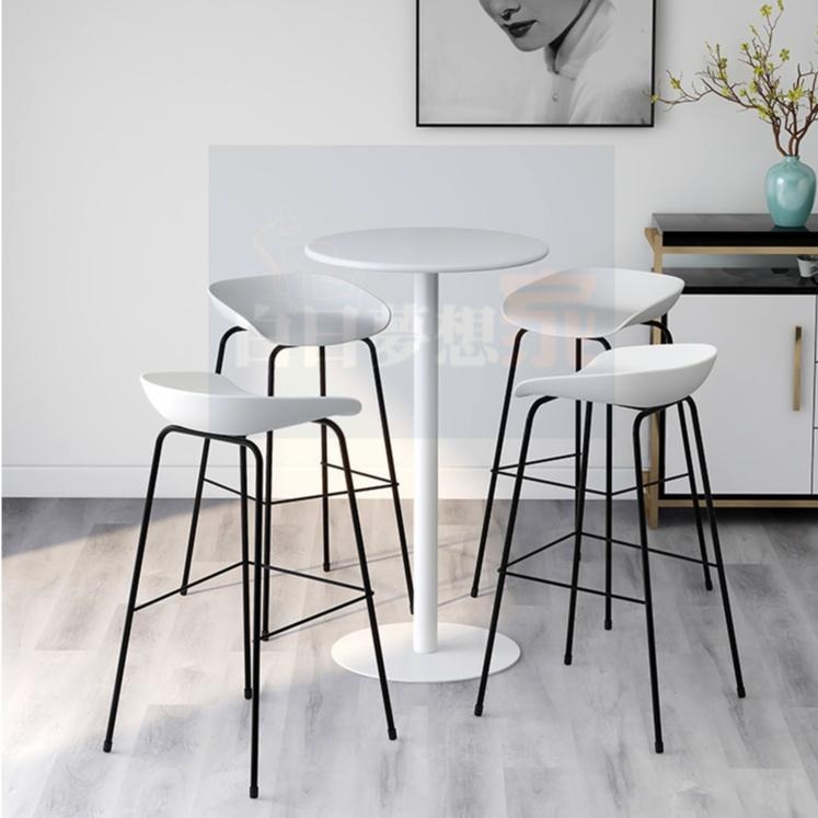 吧台桌陽台桌 奶茶店高桌子 酒吧鐵藝咖啡桌 戶外桌高腳桌 戶外高腳圓桌 高腳吧台桌 陽台高腳咖啡桌 鐵桌 白日夢想家具店-細節圖8