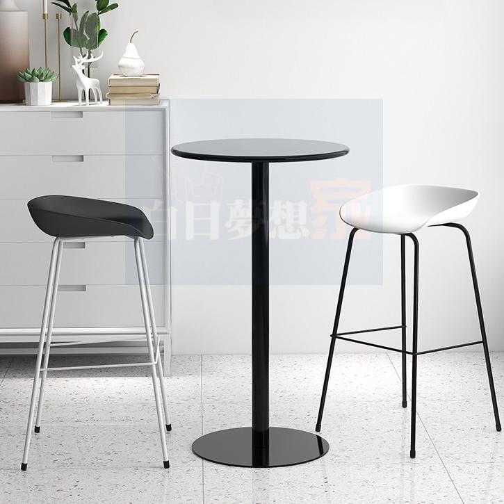 吧台桌陽台桌 奶茶店高桌子 酒吧鐵藝咖啡桌 戶外桌高腳桌 戶外高腳圓桌 高腳吧台桌 陽台高腳咖啡桌 鐵桌 白日夢想家具店-細節圖3