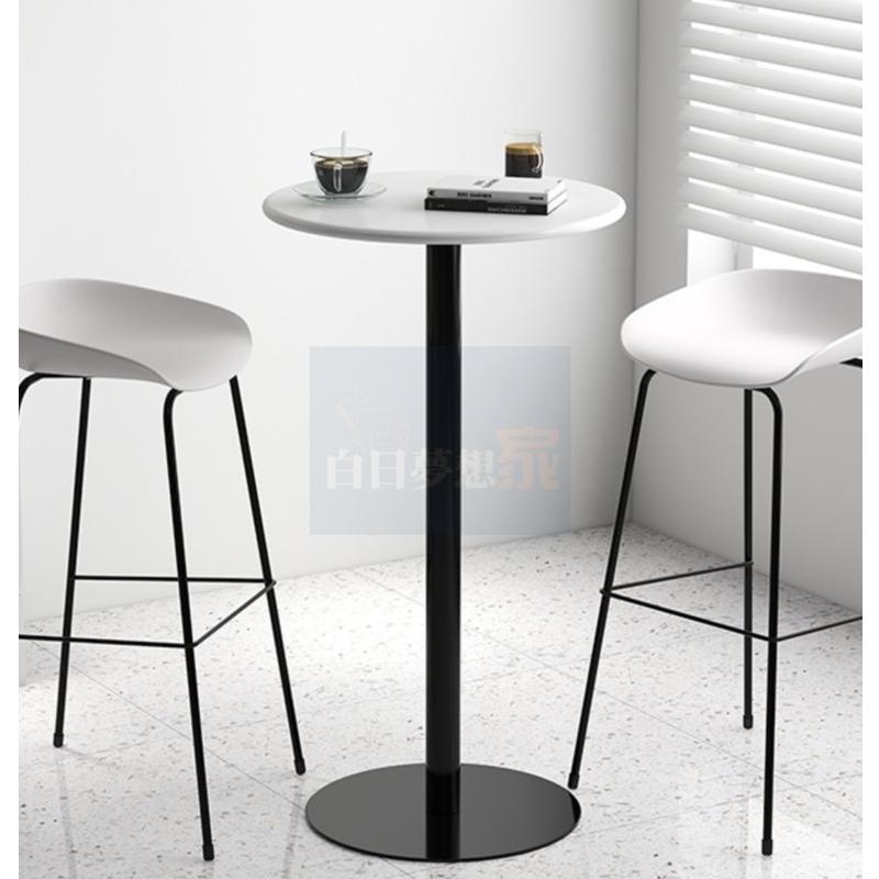 吧台桌陽台桌 奶茶店高桌子 酒吧鐵藝咖啡桌 戶外桌高腳桌 戶外高腳圓桌 高腳吧台桌 陽台高腳咖啡桌 鐵桌 白日夢想家具店-細節圖5