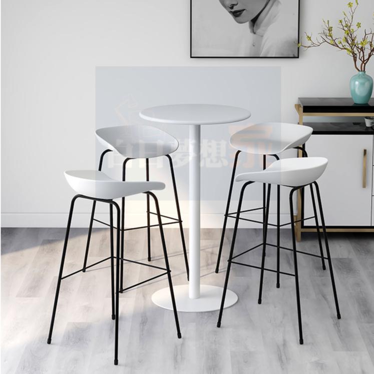 吧台桌陽台桌 奶茶店高桌子 酒吧鐵藝咖啡桌 戶外桌高腳桌 戶外高腳圓桌 高腳吧台桌 陽台高腳咖啡桌 鐵桌 白日夢想家具店-細節圖8