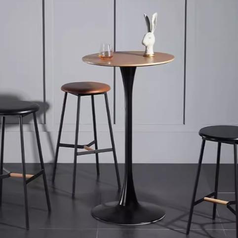 商業空間家用吧桌 吧檯桌鐵桌 高腳餐桌 休閒桌 接待桌 工作桌 酒吧咖啡廳 圓吧台桌 酒吧桌  LOFT 北歐極簡工業風-細節圖5