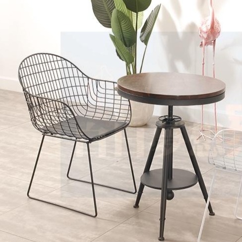 鐵藝椅子 網格椅 鏤空餐椅 戶外桌椅 庭院鐵藝網格椅 別墅北歐陽臺公園椅 戶外休閒靠背扶手 金屬鐵椅-細節圖4