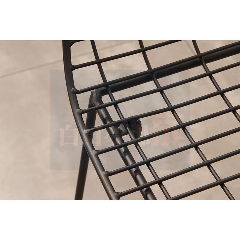 鐵藝椅子 網格椅 鏤空餐椅 戶外桌椅 庭院鐵藝網格椅 別墅北歐陽臺公園椅 戶外休閒靠背扶手 金屬鐵椅-細節圖8