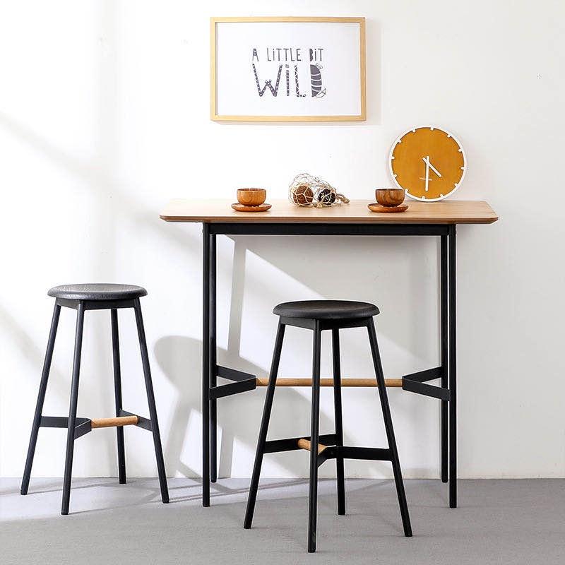 中島椅 吧檯椅 復古椅子 木椅 高腳椅 高腳凳 餐椅 訂製椅子 靠背椅吧桌吧台椅家用小户型lofe工业风铁椅-細節圖6