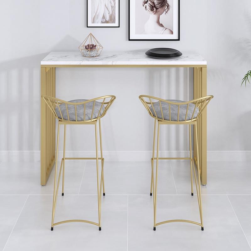 免運🔥IG網美金色椅 中島椅 75CM 高款铁椅 吧檯椅 高腳椅餐廳 酒吧擺設計 工業風款隔断台靠窗輕奢高腳凳-細節圖4