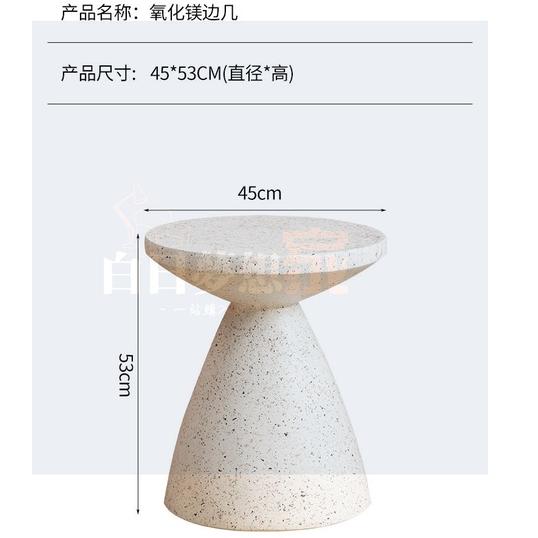 韓國咖啡廳邊桌 幾何小茶几 圓桌 置物架 咖啡桌 復古 圓形矮凳 泡茶椅 花台 侘寂傢俱民宿有打磨痕跡擺件-細節圖7
