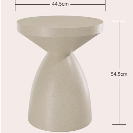 韓國咖啡廳邊桌 幾何小茶几 圓桌 置物架 咖啡桌 復古 圓形矮凳 泡茶椅 花台 侘寂傢俱民宿有打磨痕跡擺件-細節圖9