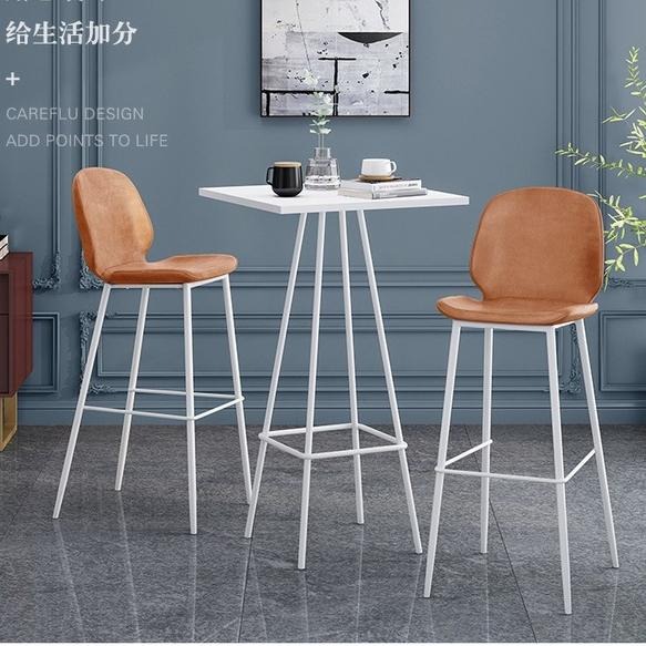 工業風吧檯桌 鐵桌高腳桌 北歐風高吧桌 高腳餐桌 休閒桌 接待桌 工作桌 鐵藝酒吧椅吧凳復古簡約椅子高腳凳 咖啡 甜品店-細節圖2