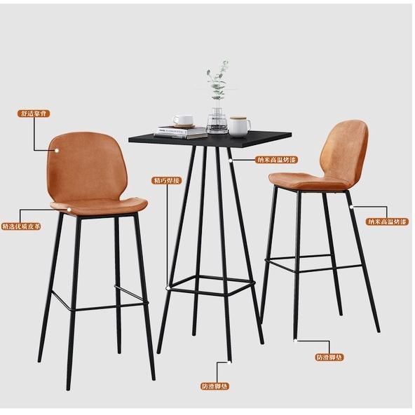 工業風吧檯桌 鐵桌高腳桌 北歐風高吧桌 高腳餐桌 休閒桌 接待桌 工作桌 鐵藝酒吧椅吧凳復古簡約椅子高腳凳 咖啡 甜品店-細節圖5